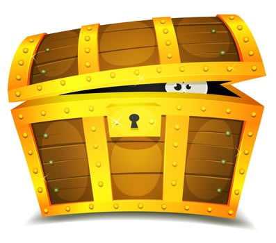 Hiding Inside Treasure Chest vector
