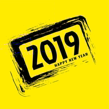 Beautiful Happy New Year 2019 background vector