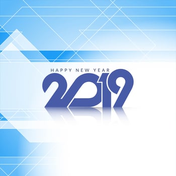 Elegant New Year 2019 decorative background vector