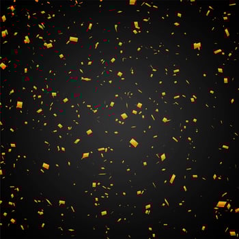 Abstract golden confetti background vector