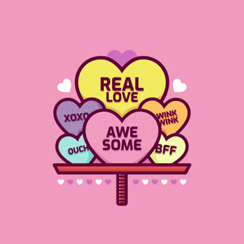 Valentine candy hearts vector
