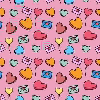 Valentine candy pattern vector