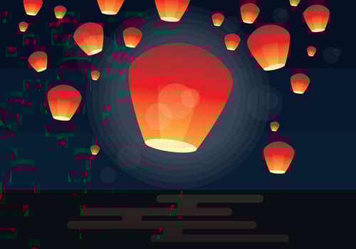 Taiwan Sky Lanten Festival vector