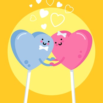 valentine candy hearts vector