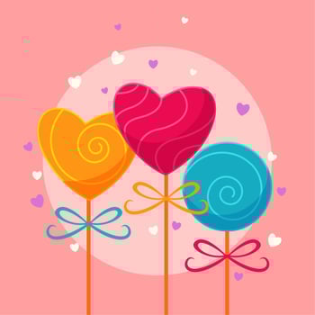 valentine candy hearts vector