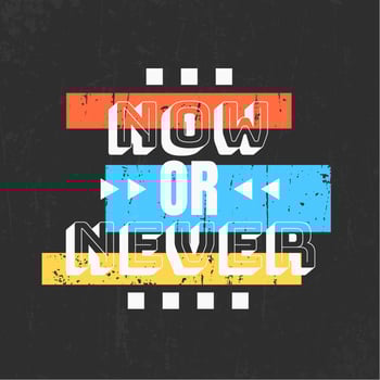 Typographic, Motivational Quote vector