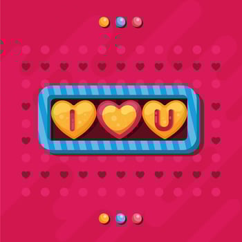 Valentine candy hearts Vector