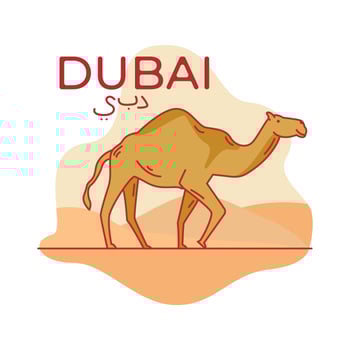 Camel vector in Dubai
