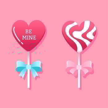 Valentine Candy Hearts Vector