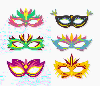 Venezia Carnival Face Mask Vector