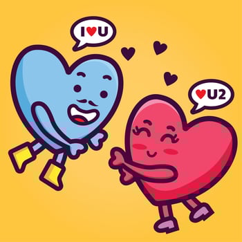 Valentine Candy Hearts Vector Design