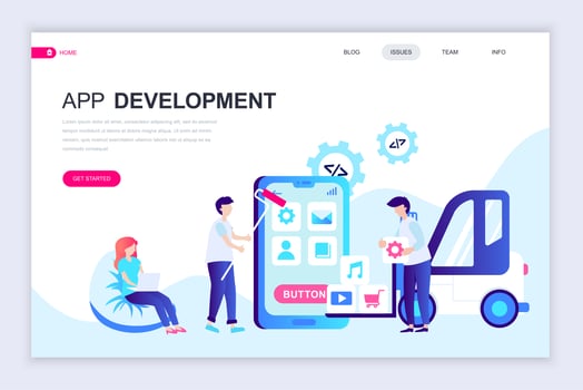 App Development Web Banner vector