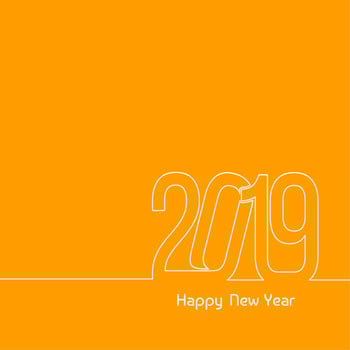 Abstract Happy New Year 2019 background vector