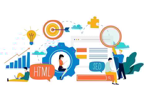 SEO, search engine optimization vector