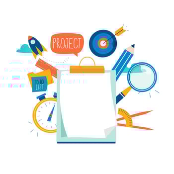 Evaluation, examination questionnaire vector