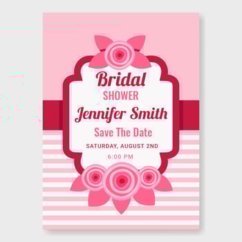 Bridal Shower Invitation Template Vector