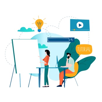 Professional training, education, online tutorial vector