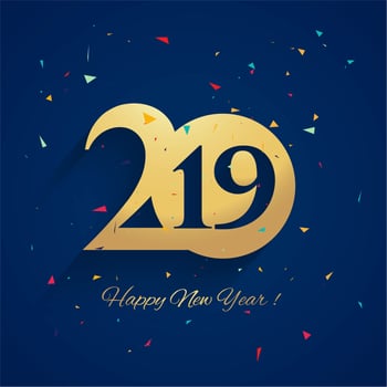 Beautiful new year 2019 celebration background vector