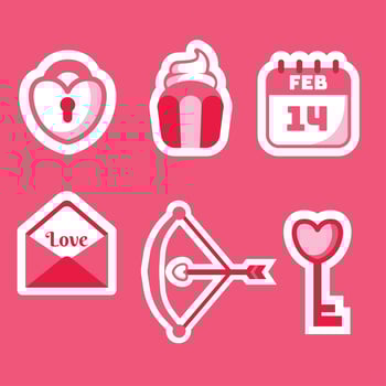 Valentines Day Elements Vector Pack