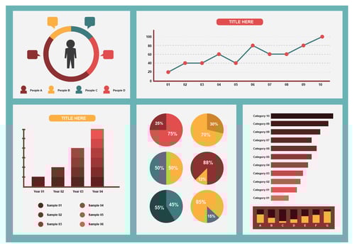 Charts UI Kit vector
