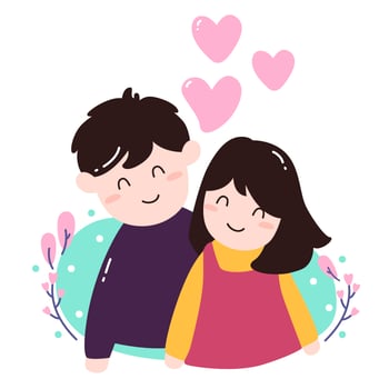 Boy in Love Vector