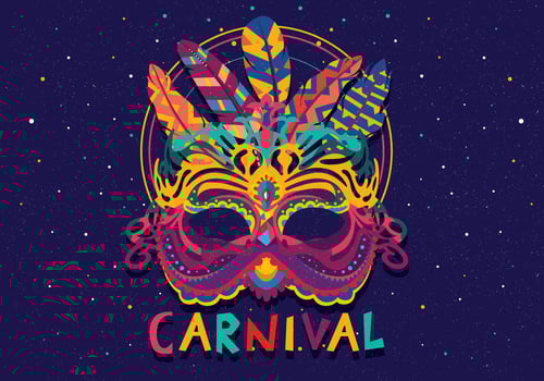 Carnevale Di Venezia Colorful Mask vector