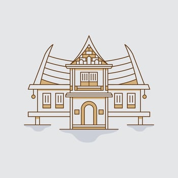 Bangkok Traditional House vector