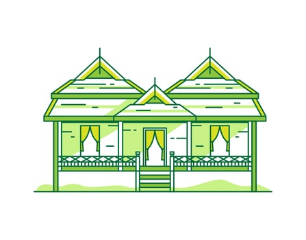 Thailand Traditional House vector