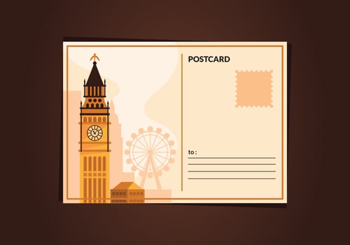 London Vintage Postcard vector