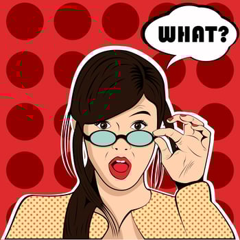 What surprised shocked woman pop art retro style vector