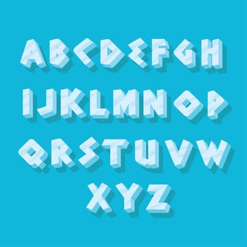 Icy Alphabets Vector Pack