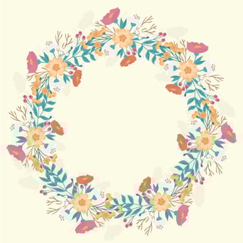 Vector Floral Wreath 