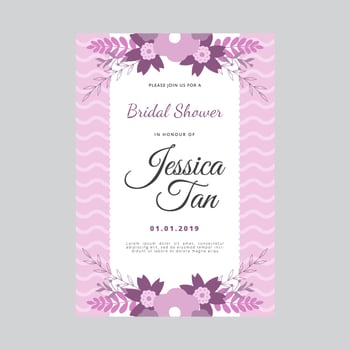 Bridal Shower Invitation Vector Template