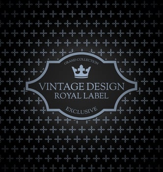 Vintage label card vector