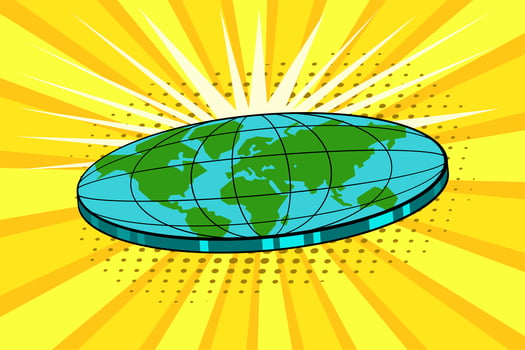 Disk Globe Pop Art style vector