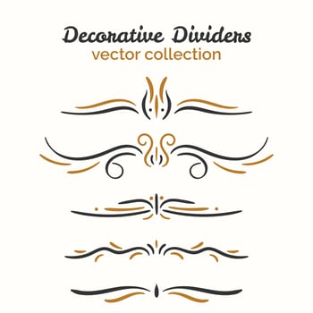 Ornamental decorative element set vector