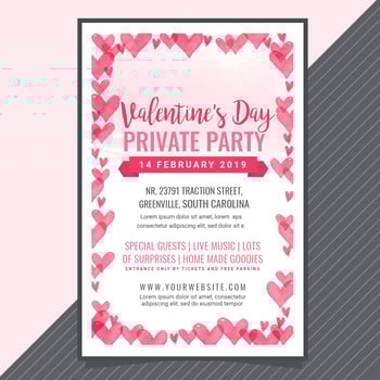 Vector Valentine's Day Party Poster