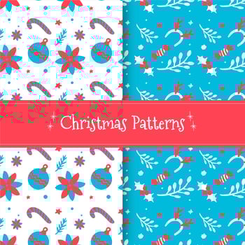 Cute Christmas Pattern Collection vector