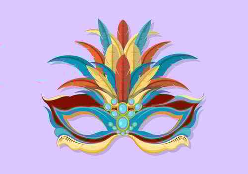 Carnevale Di Venezia Mask Vector Illustration