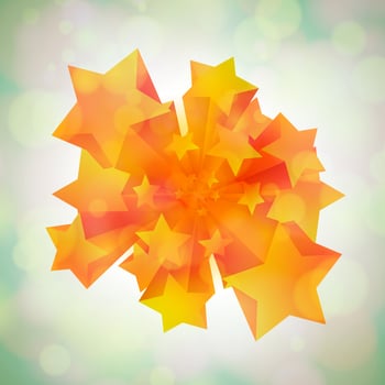 Stars coming in 3D vector