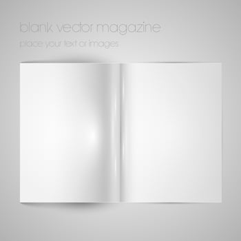 Blank vector magazine paper