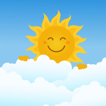 Sun Clipart Set Vector Illustration