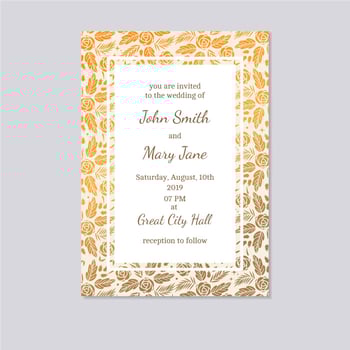 Wedding Invitation Card Vector