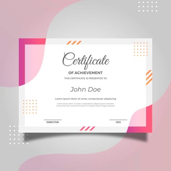 Flat Abstract Certificate Vector Template