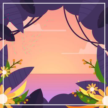 Flat Modern Gradient Ocean Vector Background