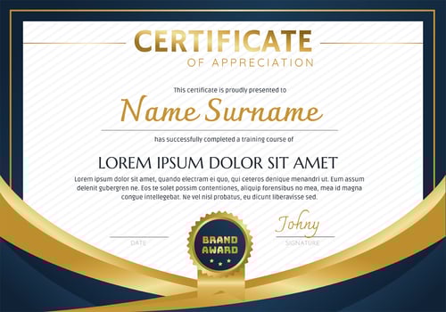 Certificate Template Vector Design
