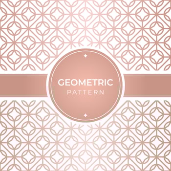 Geometric seamless rose gold pattern vector