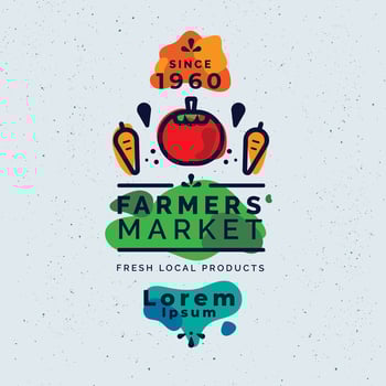 Farmers market flyer Vector