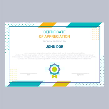 certificate template vector