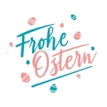 Lettering of Frohe Ostern Greeting Typography vector
